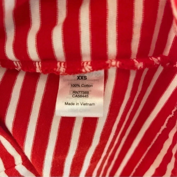 J Crew Factory red and white striped t-shirt dress. XXS. 100% cotton. - Picture 6 of 6